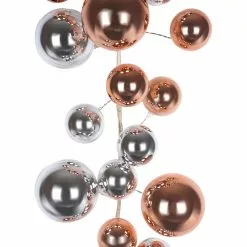 Deals ❤️ 6ft. Rose & Silver Ball Ornament Garland by Ashland® ❤️