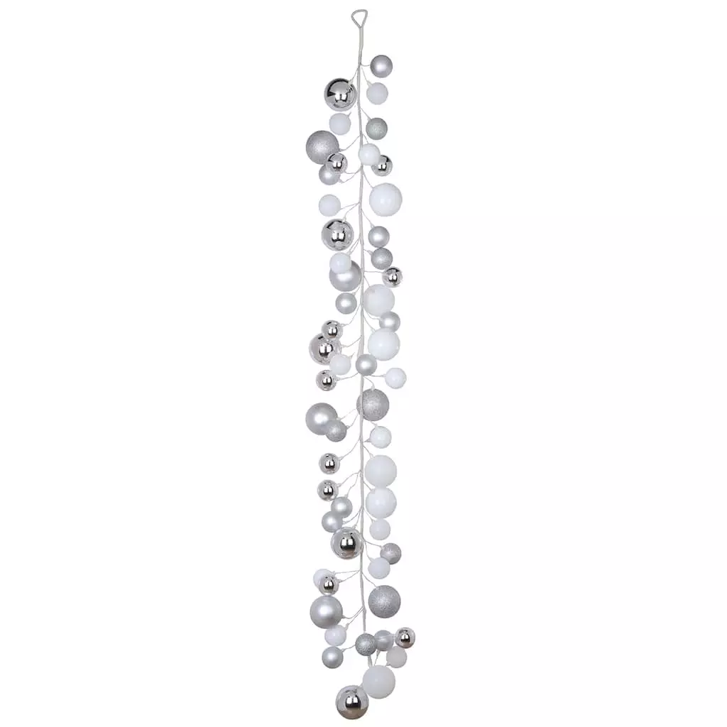 Best deal ⭐ 6ft. Silver & White Ball Ornament Garland by Ashland® ✨ 4 Best deal ⭐ 6ft. Silver & White Ball Ornament Garland by Ashland® ✨ - Image 2