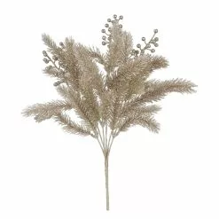 Cheap โ๏ธ Gold Glitter Pine & Berry Bush by Ashland® โจ