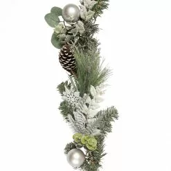 Discount 🎁 6ft. Flocked Pine, Snowflakes & Ornaments Garland by Ashland® 😍