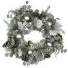 Best deal ✔️ 24" Flocked Pine, Snowflakes & Ornaments Wreath by Ashland® ❤️