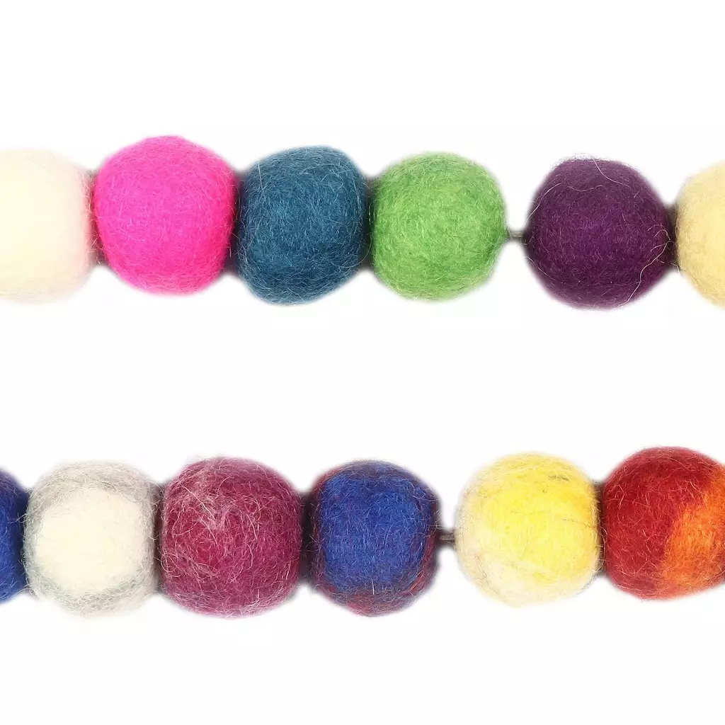 Budget ๐ Assorted 6ft. Multicolor Felt Pom Pom Garland by Ashland® โ๏ธ 4 Budget ๐ Assorted 6ft. Multicolor Felt Pom Pom Garland by Ashland® โ๏ธ - Image 2