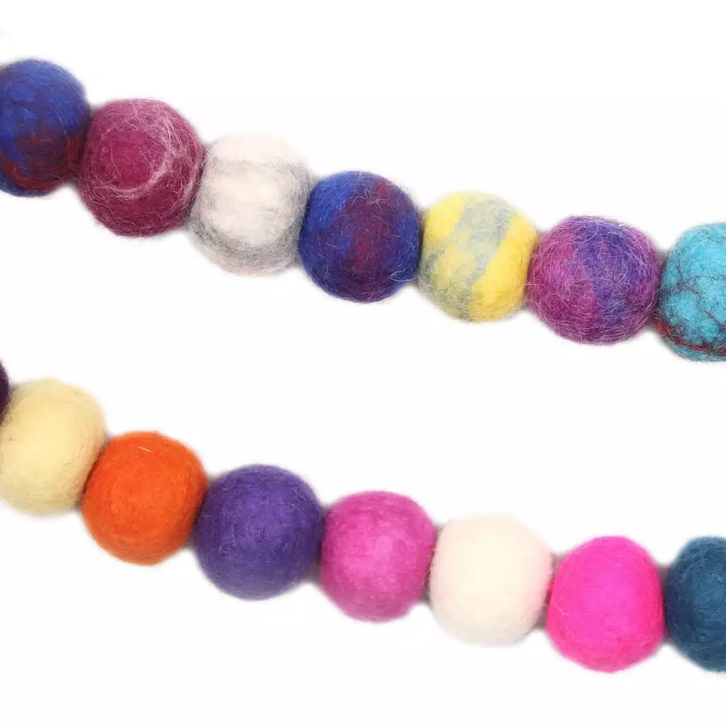 Budget ๐ Assorted 6ft. Multicolor Felt Pom Pom Garland by Ashland® โ๏ธ 6 Budget ๐ Assorted 6ft. Multicolor Felt Pom Pom Garland by Ashland® โ๏ธ - Image 4