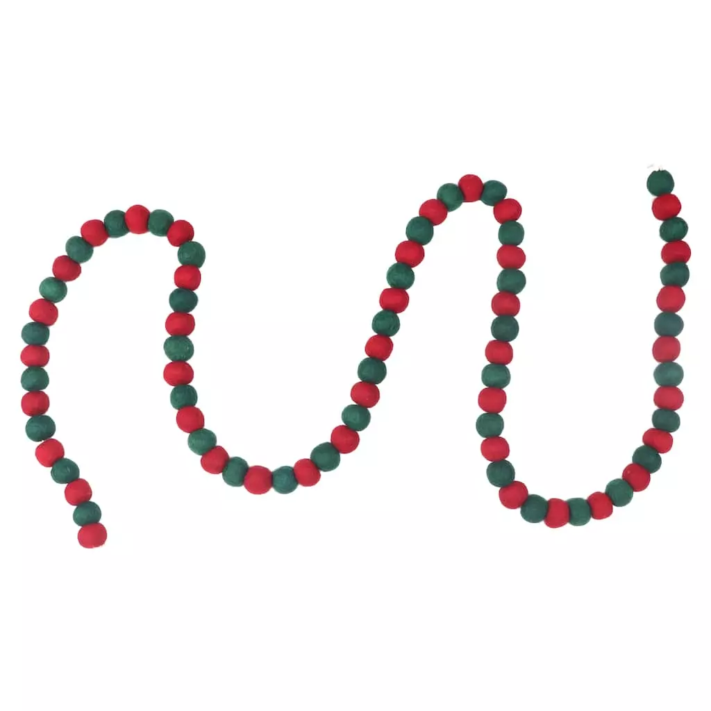 Top 10 ✔️ Assorted 6ft. Red & Green Felt Pom Pom Garland by Ashland® ✔️ 6 Top 10 ✔️ Assorted 6ft. Red & Green Felt Pom Pom Garland by Ashland® ✔️ - Image 4