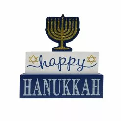 Cheap 🛒 8.5'' Happy Hanukkah Stacked Black Tabletop Sign by Ashland® ✔️