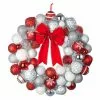 Best deal ⭐ 23" Red & White Ball Ornament Wall Wreath by Ashland® 🎁