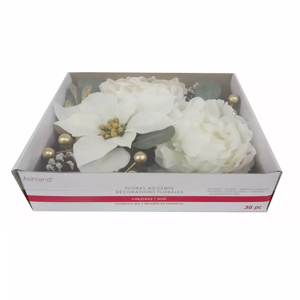 Cheap โจ White Poinsettia & Peony Accents by Ashland® ๐ 5 Cheap โจ White Poinsettia & Peony Accents by Ashland® ๐ - Image 3