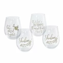 Outlet ✨ Assorted 21oz. Hanukkah Wine Glass by Ashland® 🎁