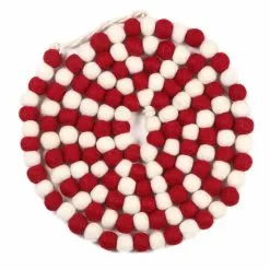 Best Sale ๐ฅฐ 6ft. Red & White Skinny Pom Pom Garland by Ashland® ๐