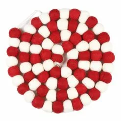 Coupon ❤️ 6ft. Red & White Felt Pom Pom Garland by Ashland® 😉