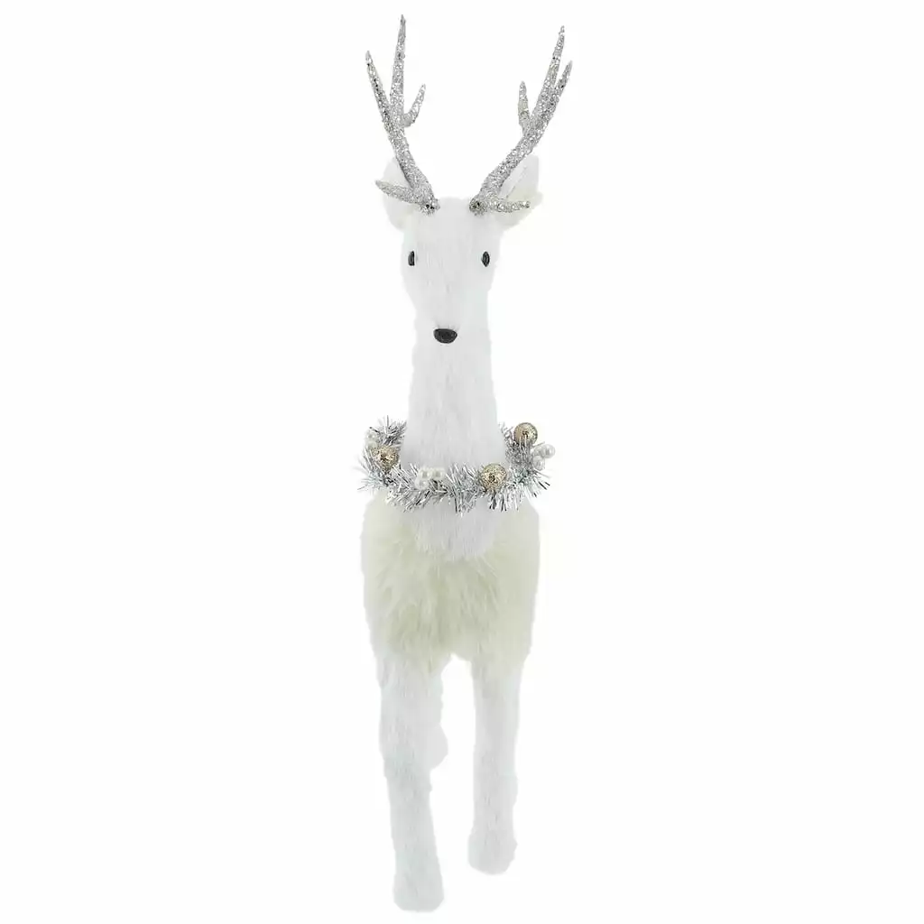 Promo ๐ 20.5" White Standing Deer with Tinsel Wreath Tabletop Figure by Ashland® โ๏ธ 4 Promo ๐ 20.5" White Standing Deer with Tinsel Wreath Tabletop Figure by Ashland® โ๏ธ - Image 2