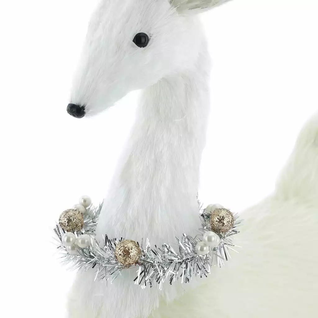 Promo ๐ 20.5" White Standing Deer with Tinsel Wreath Tabletop Figure by Ashland® โ๏ธ 5 Promo ๐ 20.5" White Standing Deer with Tinsel Wreath Tabletop Figure by Ashland® โ๏ธ - Image 3
