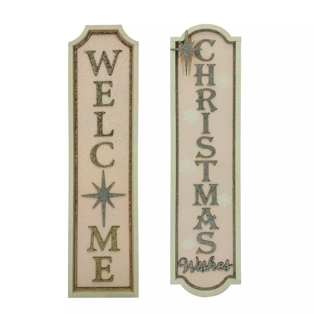Promo ๐ Assorted Sparkly Christmas Wall Sign by Ashland® ๐ 3 Promo ๐ Assorted Sparkly Christmas Wall Sign by Ashland® ๐