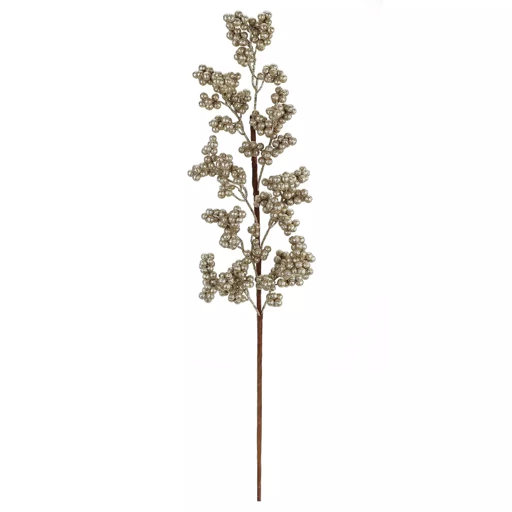 Budget ๐งจ Champagne Glitter Berry Stem by Ashland® ๐ 3 Budget ๐งจ Champagne Glitter Berry Stem by Ashland® ๐
