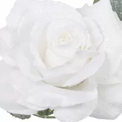 Buy ⌛ White Glitter Garden Rose Spray by Ashland® 👍 -Ashland Online Store 10701013 2