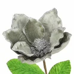 Best Pirce 🧨 Glittery Gray Velvet Magnolia Stem by Ashland® ⌛ -Ashland Online Store 10701041 3