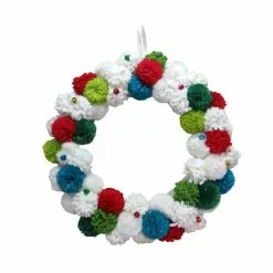 New 😉 17.7" Pom-Pom Christmas Wall Wreath by Ashland® 🧨