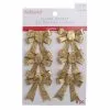 Coupon ⭐ Gold Glitter Bows, 6ct. by Ashland® Christmas 🎁