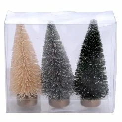 Hot Sale 🎉 White, Green & Sage Natural Potted Mini Tree Set by Ashland® Christmas 🔥