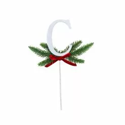 Discount 🎁 Christmas Pine Sprig Letter C Pick by Ashland® 🛒