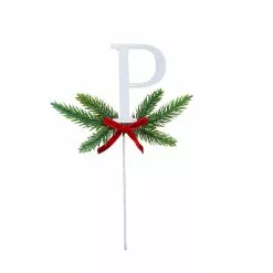 Wholesale ✔️ Christmas Pine Sprig Letter P Pick by Ashland® 😉