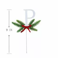 Wholesale ✔️ Christmas Pine Sprig Letter P Pick by Ashland® 😉 -Ashland Online Store 10701132 3