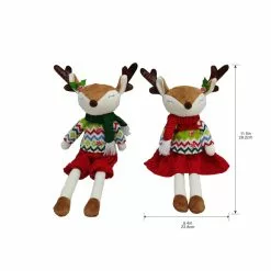 Discount ⌛ Assorted 11.5" Fabric Reindeer Decoration by Ashland® 👍 -Ashland Online Store 10701195 3