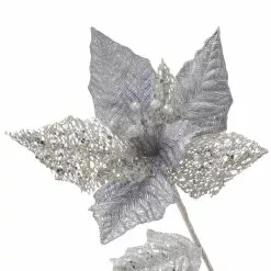 Budget ✨ Silver Jewel Poinsettia Stem by Ashland® ⭐ -Ashland Online Store 10701318 3