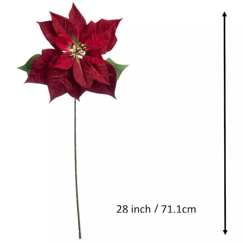 Cheap ⭐ Dark Red Poinsettia Stem by Ashland® 🥰 5 Cheap ⭐ Dark Red Poinsettia Stem by Ashland® 🥰 - Image 3