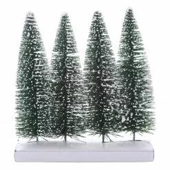 Discount ✔️ 8" Green Bottle Brush Trees, 4ct. by Ashland® 🔔