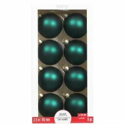 Cheap ⌛ 8ct. 2.5" Matte Dark Green Glass Ball Ornaments by Ashland® 🧨