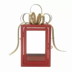 Best Pirce ⌛ 11" Red & Gold Gift Box Lantern by Ashland® ✨