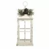 Best Pirce 👍 15.75 White Lantern with Frosted Pine Sprig by Ashland® ⭐ -Ashland Online Store 10701731 1