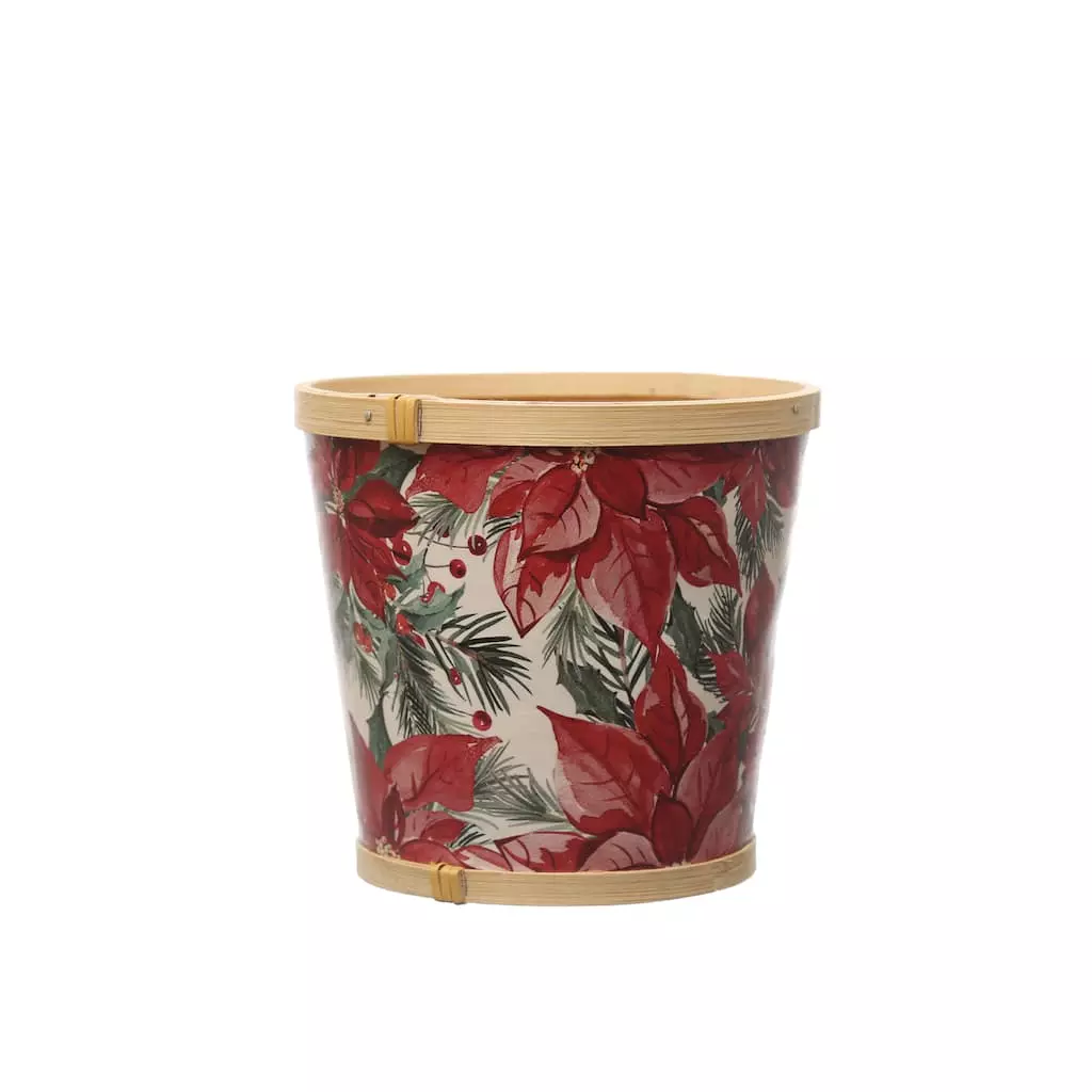 Wholesale โจ 6" Poinsettia Bamboo Print Pot by Ashland® ๐ 3 Wholesale โจ 6" Poinsettia Bamboo Print Pot by Ashland® ๐