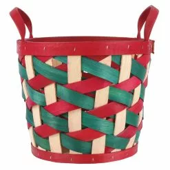 Best deal 😍 9.5" Medium Red and Green Woven Wood Chip Basket by Ashland® ❤️