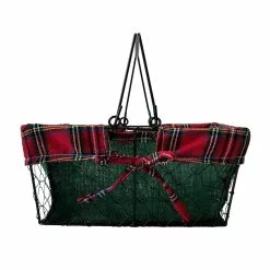 Top 10 ⭐ 11.5" Medium Wire Basket with Green Burlap by Ashland® 👍