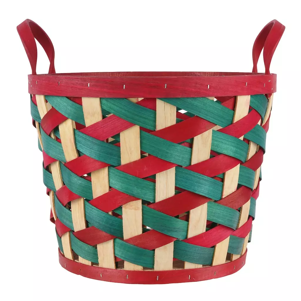 Promo ๐ฏ 11.5" Large Red and Green Woven Wood Chip Basket by Ashland® ๐ 3 Promo ๐ฏ 11.5" Large Red and Green Woven Wood Chip Basket by Ashland® ๐