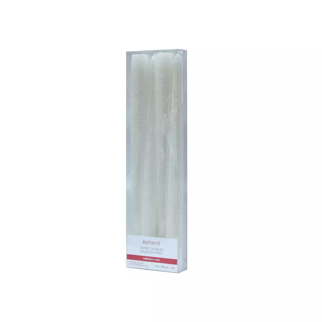 Top 10 ๐ 10" Textured White Taper Candles by Ashland®, 4ct. ๐งจ 5 Top 10 ๐ 10" Textured White Taper Candles by Ashland®, 4ct. ๐งจ - Image 3