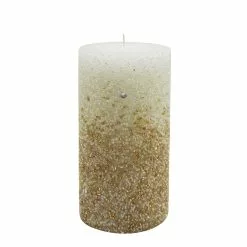 Budget 😍 3" x 6" Champagne Beaded Pillar Candle by Ashland® 👏