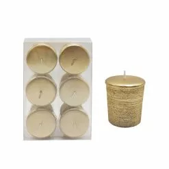Discount ⭐ Textured Gold Votive Candles by Ashland®, 6ct. ⌛