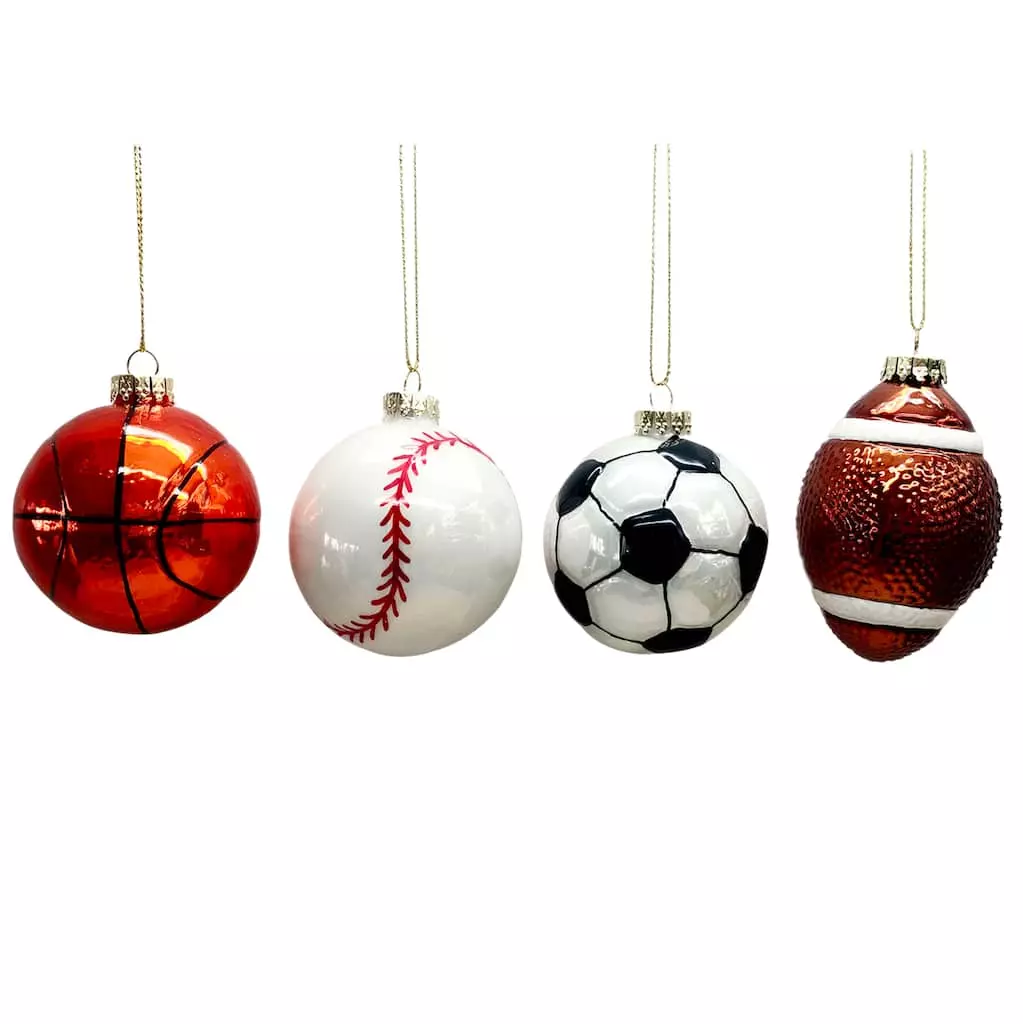 Budget ๐ Assorted 3" Glass Sports Ball Ornament by Ashland® โ 4 Budget ๐ Assorted 3" Glass Sports Ball Ornament by Ashland® โ - Image 2