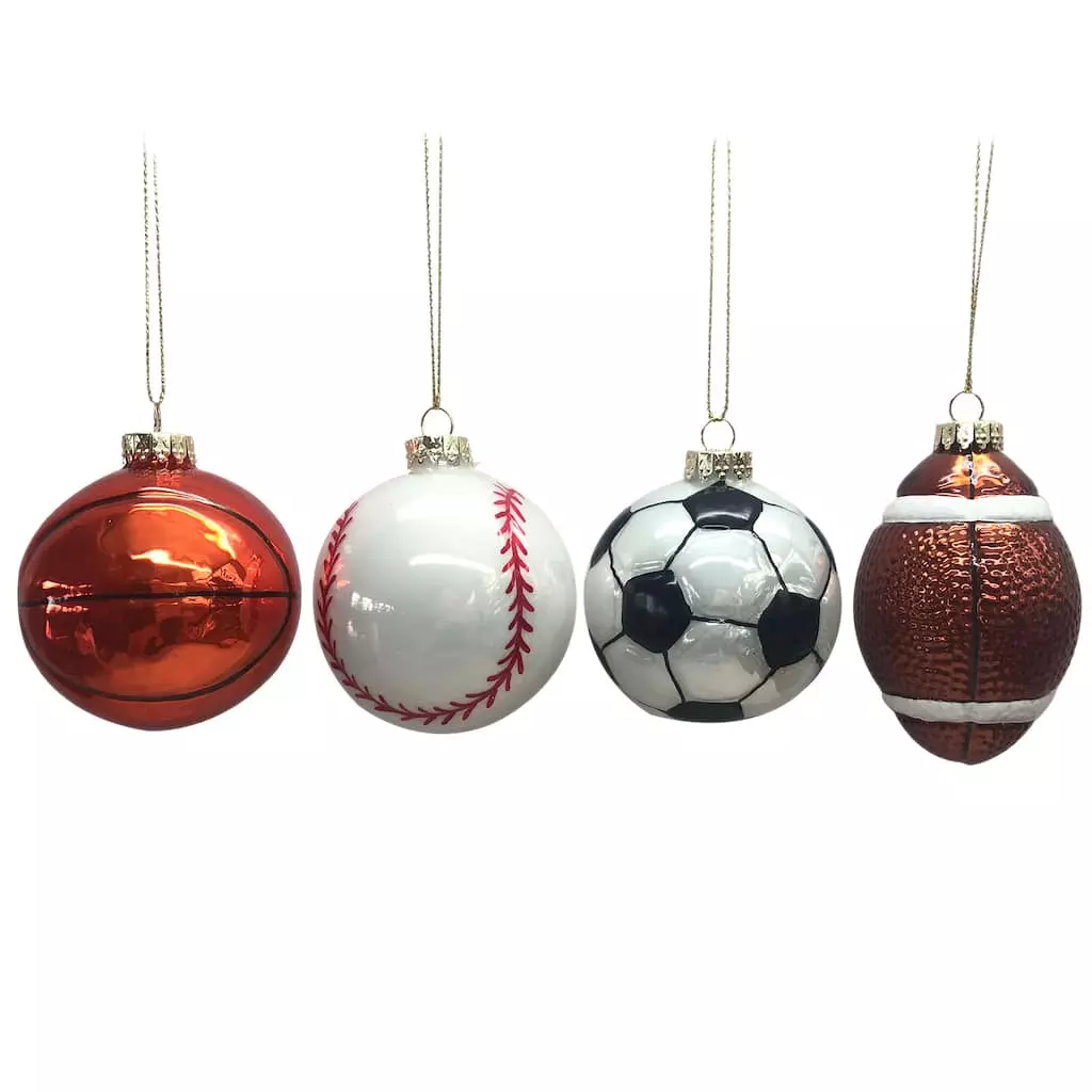 Budget ๐ Assorted 3" Glass Sports Ball Ornament by Ashland® โ 5 Budget ๐ Assorted 3" Glass Sports Ball Ornament by Ashland® โ - Image 3