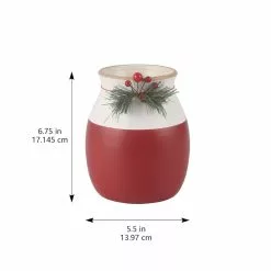 Top 10 ⭐ 6.75" Red & White Holly Vase by Ashland® 😍 -Ashland Online Store 10702359 2