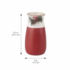Best deal 💯 9.1" Red & White Holly Vase by Ashland® 🌟 -Ashland Online Store 10702360 2