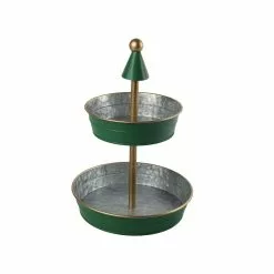 Wholesale 🧨 15" Green & Gold Galvanized Tray by Ashland® ⭐