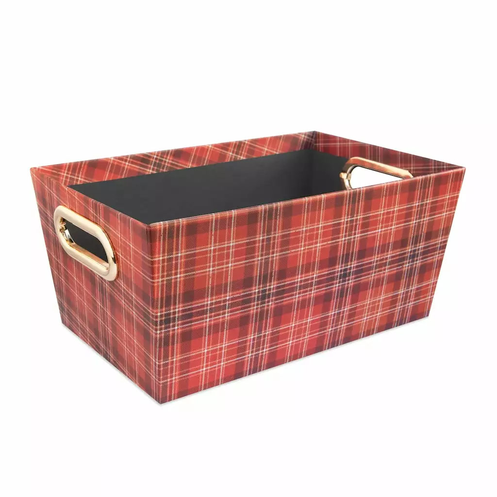 Cheapest 🧨 Small Red Plaid Christmas Gift Bin by Ashland® 🧨 3 Cheapest 🧨 Small Red Plaid Christmas Gift Bin by Ashland® 🧨