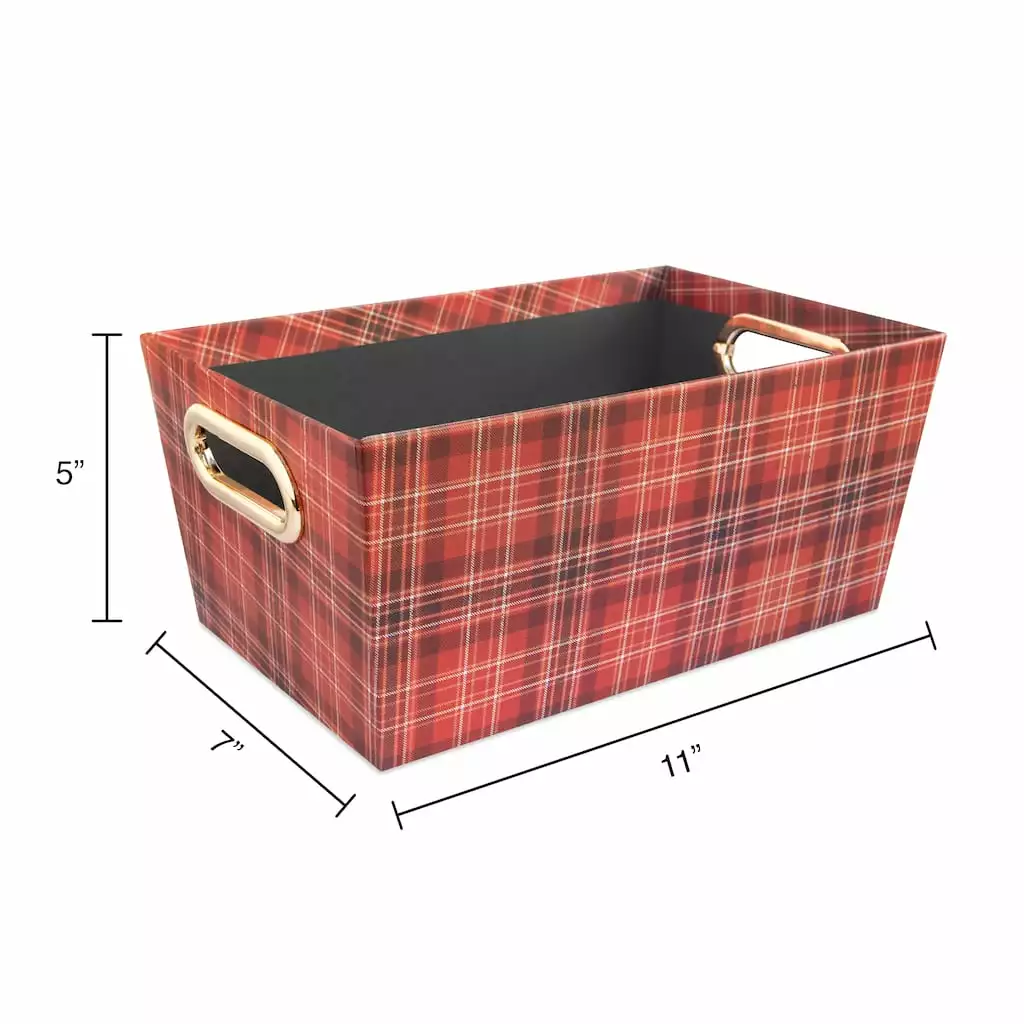 Cheapest 🧨 Small Red Plaid Christmas Gift Bin by Ashland® 🧨 5 Cheapest 🧨 Small Red Plaid Christmas Gift Bin by Ashland® 🧨 - Image 3