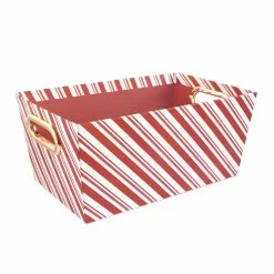 Wholesale 😉 Small Candy Cane Stripe Gift Bin by Ashland® 🔔