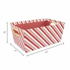 Wholesale 😉 Small Candy Cane Stripe Gift Bin by Ashland® 🔔 -Ashland Online Store 10703903 3
