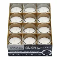 Buy ✨ 12 Packs: 12 ct. (144 total) White Glass Votive Candles Pack by Ashland® Basic Elements™ 💯